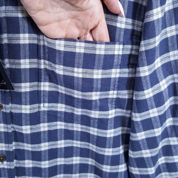 RAILS Shirt Mens Medium Blue Plaid Button Down Check REID Midnight Melange $148 - Picture 4 of 9